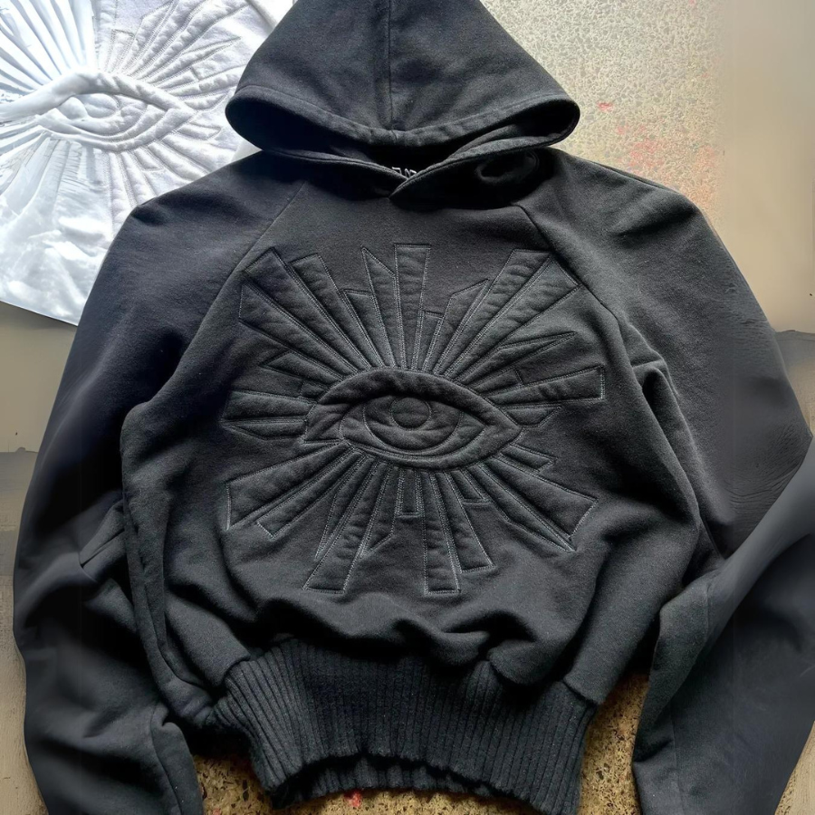 Goth Punk Embroidered Hoodie