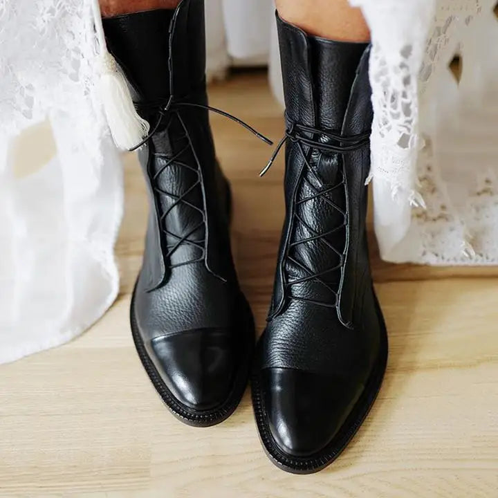 Capstone Patent Leather Boots