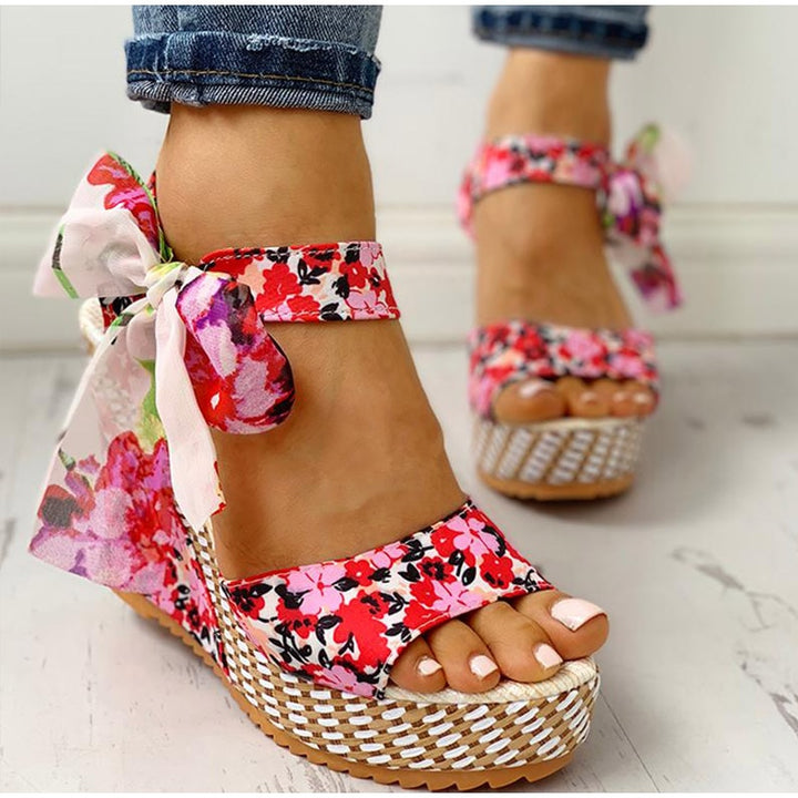 Artemisia Floral Peep Toe Shoes