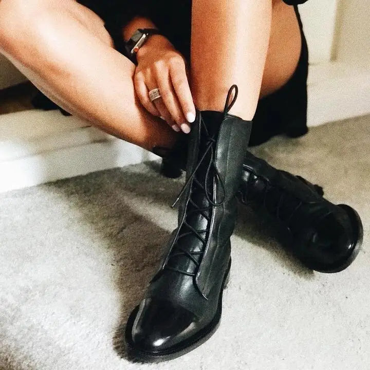 Capstone Patent Leather Boots