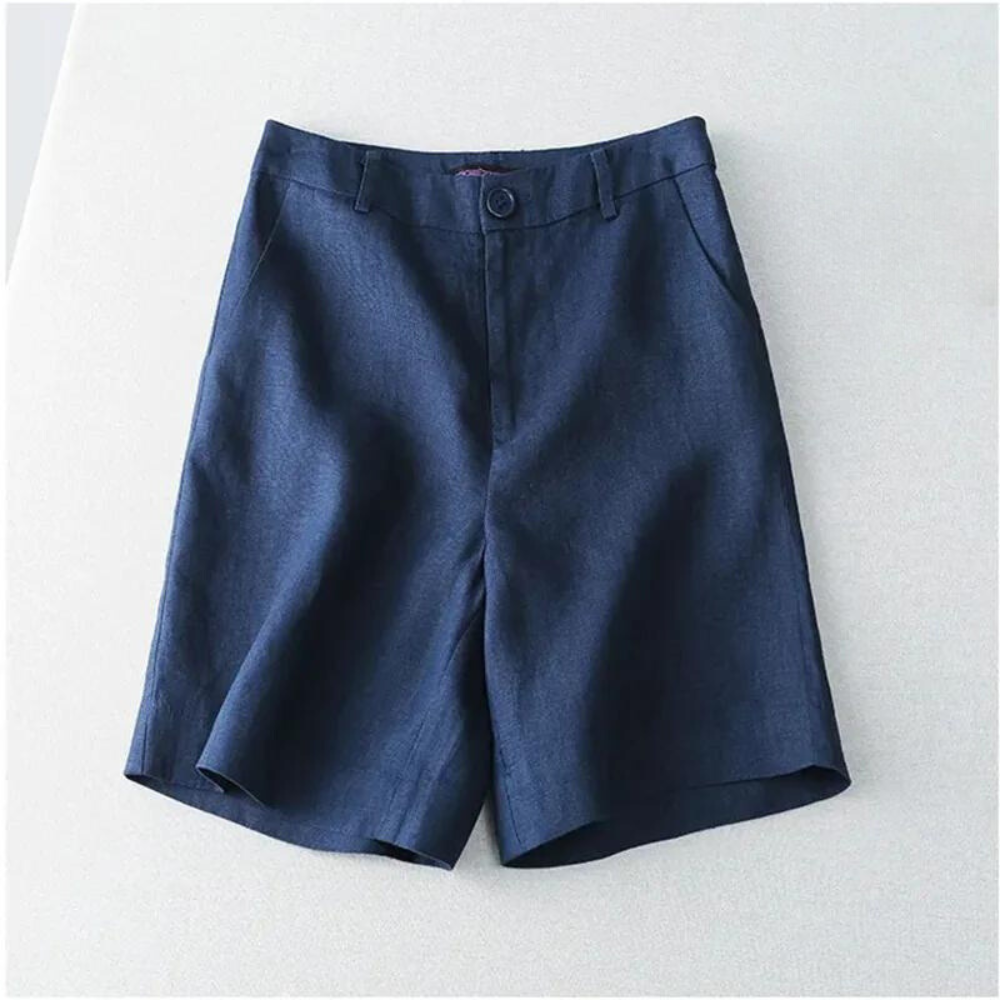 Hina High Waist Linen Shorts