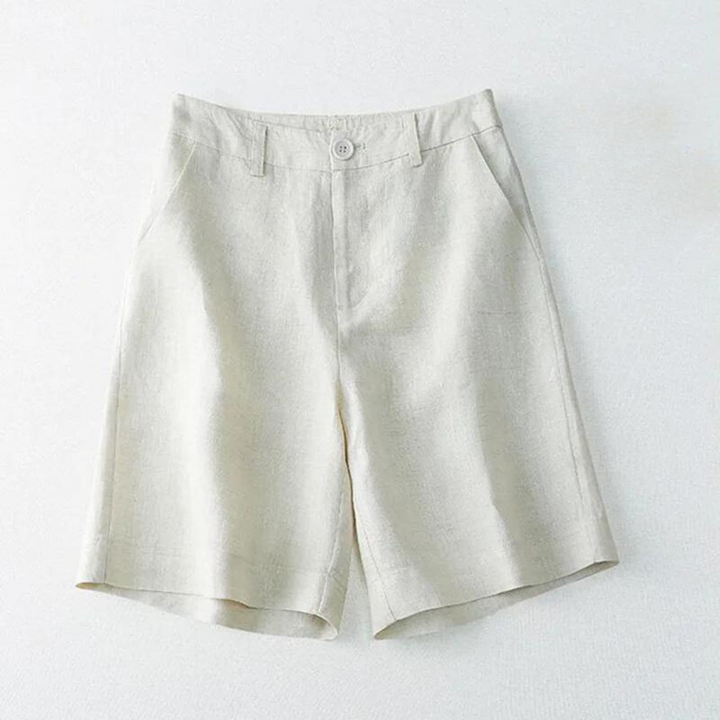 Hina High Waist Linen Shorts