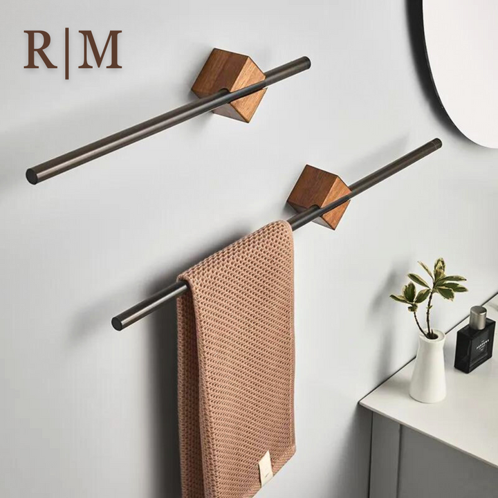 Rich Mahogany Sliding Towel Rack