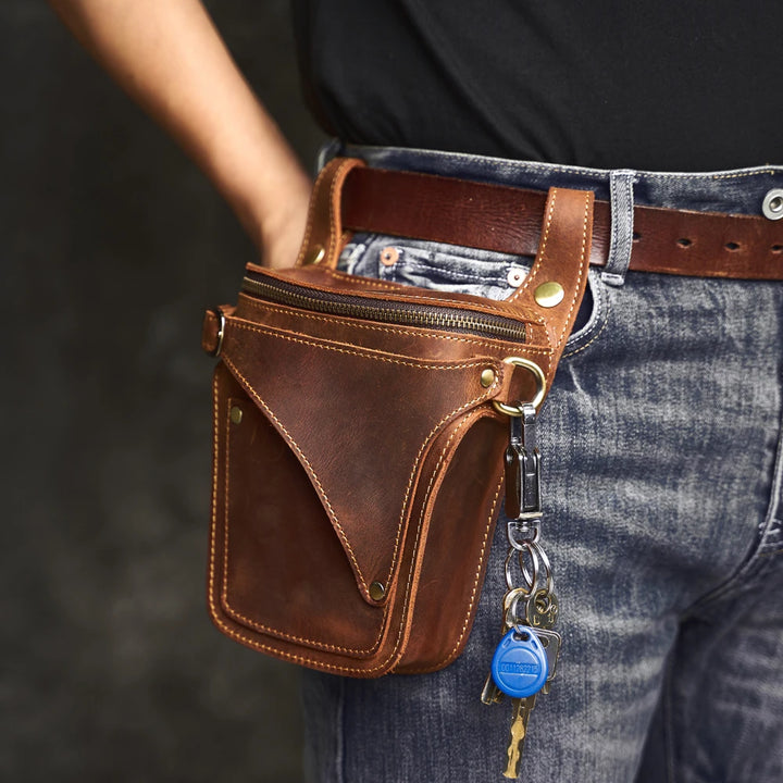 Urban Explorer Leather Waist Bag