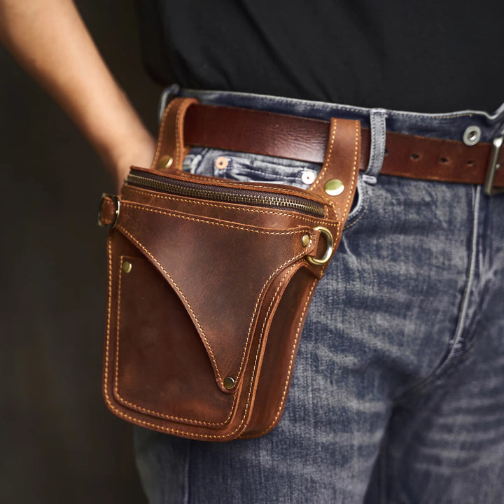 Urban Explorer Leather Waist Bag