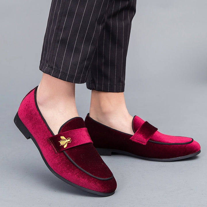 Vito Cesario Handcrafted Velvet Leather Shoes