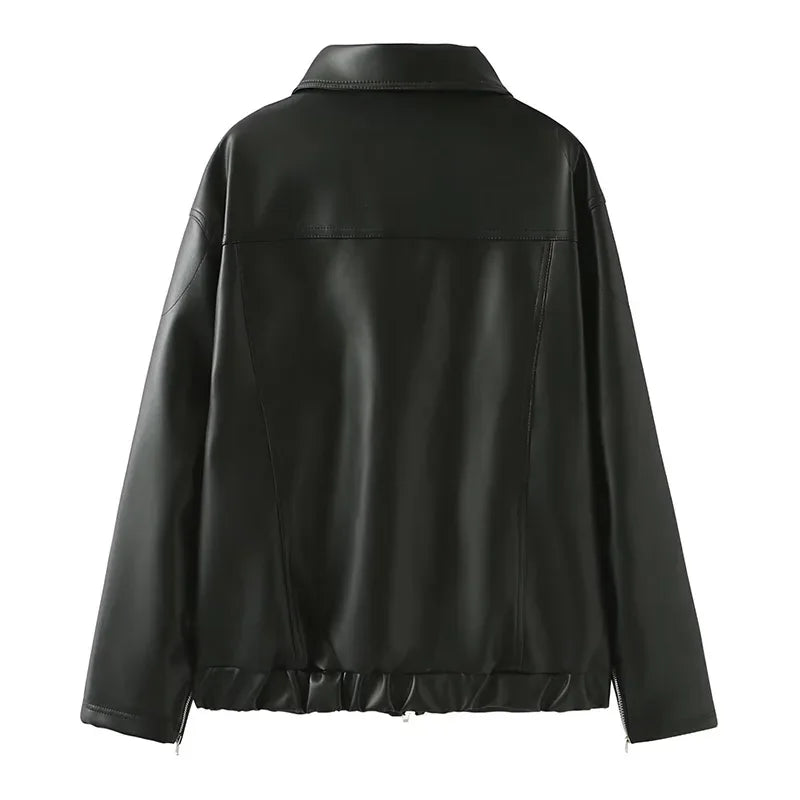 Cadence Bow Leather Jacket