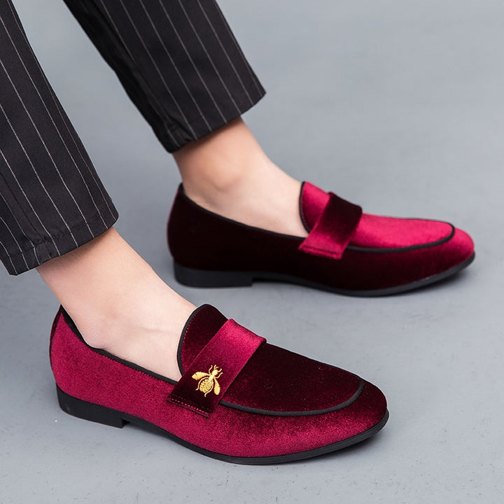 Vito Cesario Handcrafted Velvet Leather Shoes