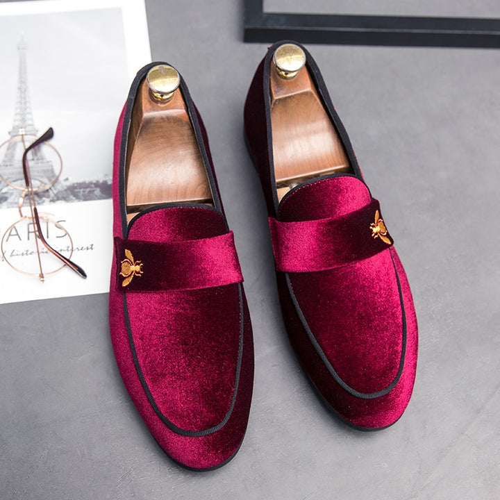 Vito Cesario Handcrafted Velvet Leather Shoes