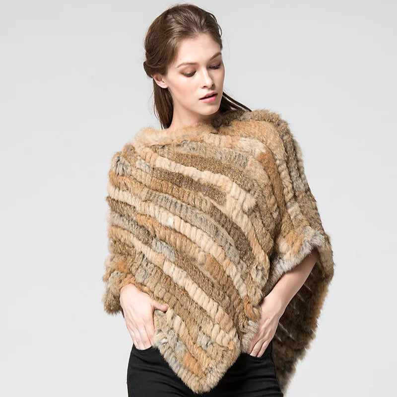 Ellaria Rabbit Fur Poncho