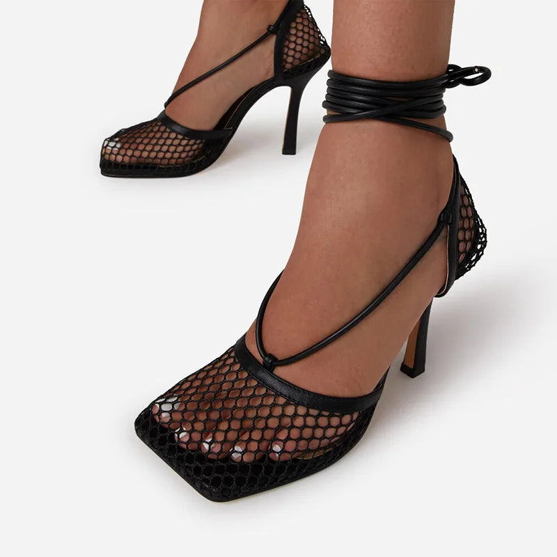 Fiona Fishnet Stilettos