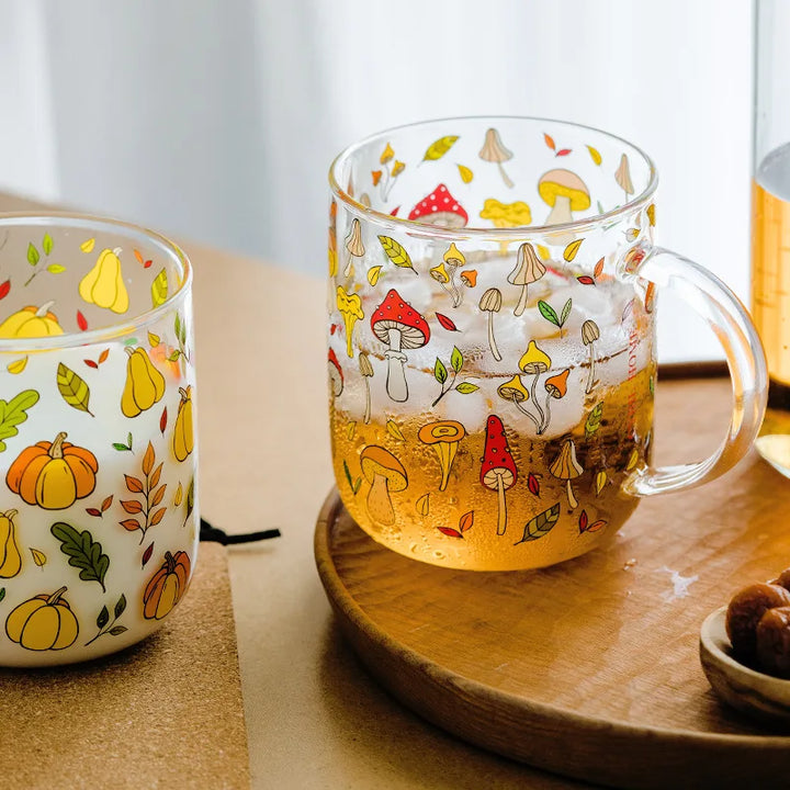 Sunny Orchard Glass Mugs