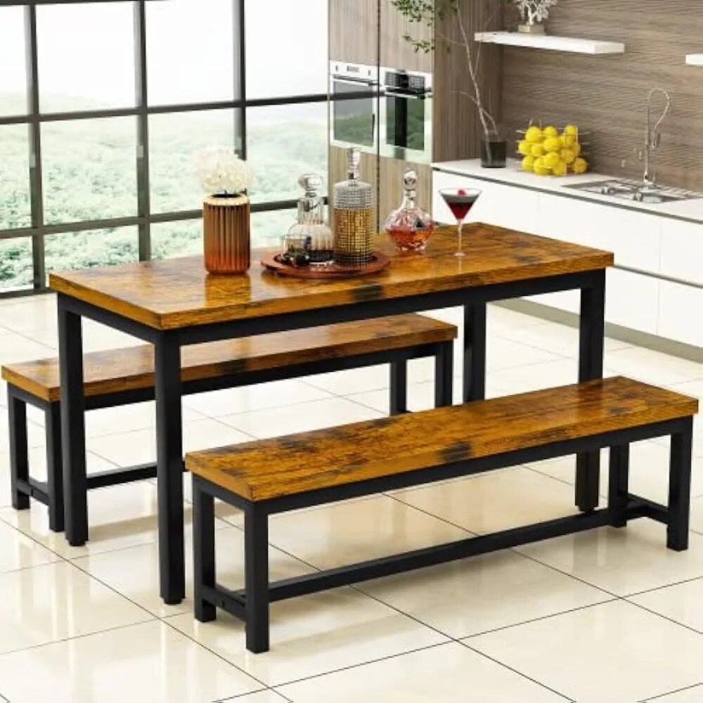 Oakwood Minimalist Dining Table Set