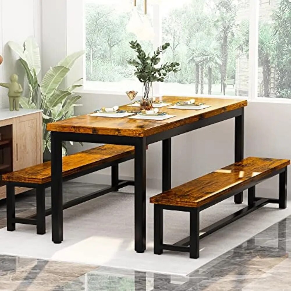 Oakwood Minimalist Dining Table Set