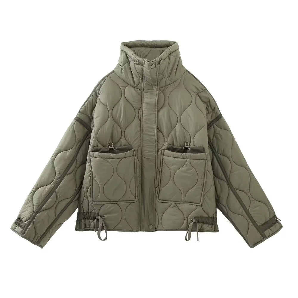 Wave Form Quilted Parka