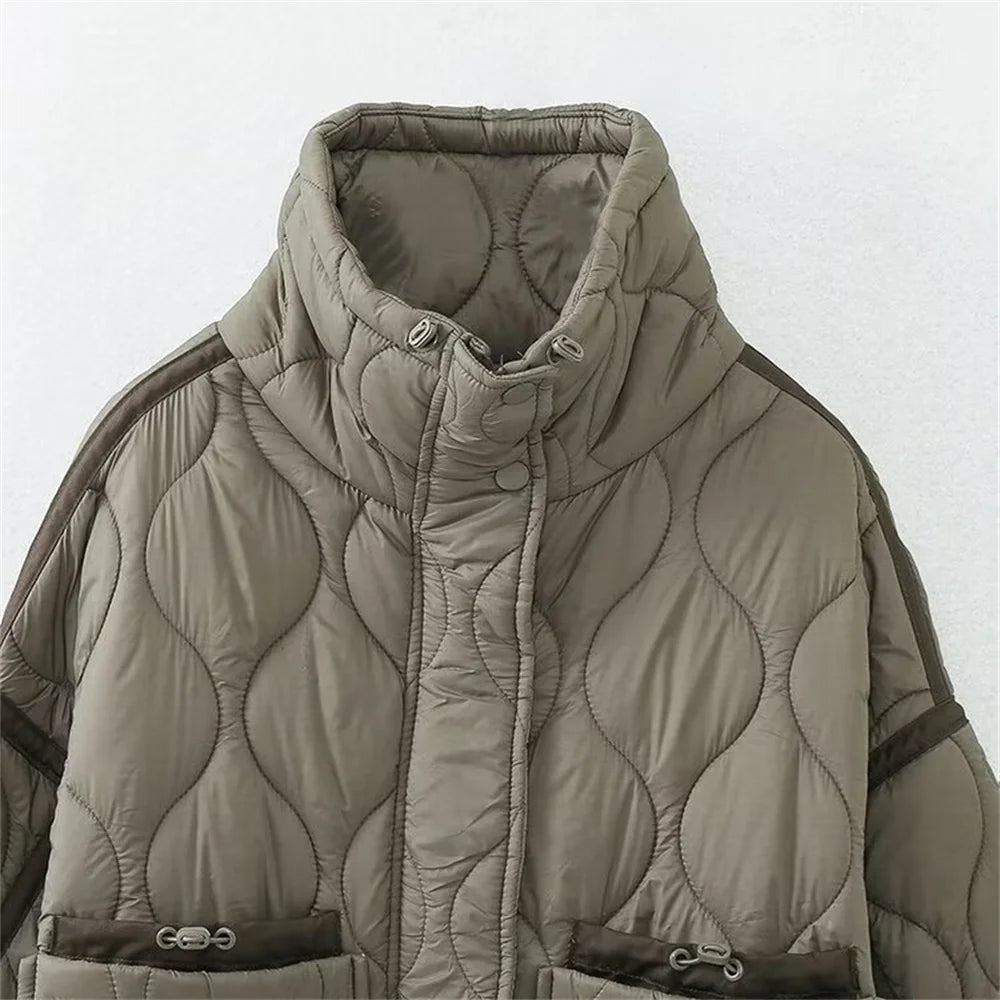 Wave Form Quilted Parka