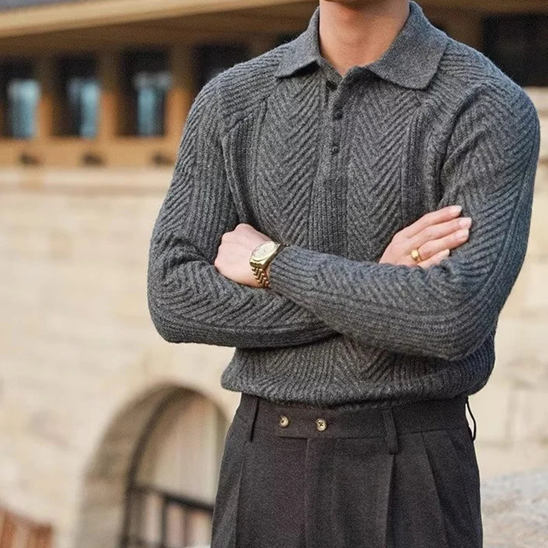 Grayson Knit Wool Polo