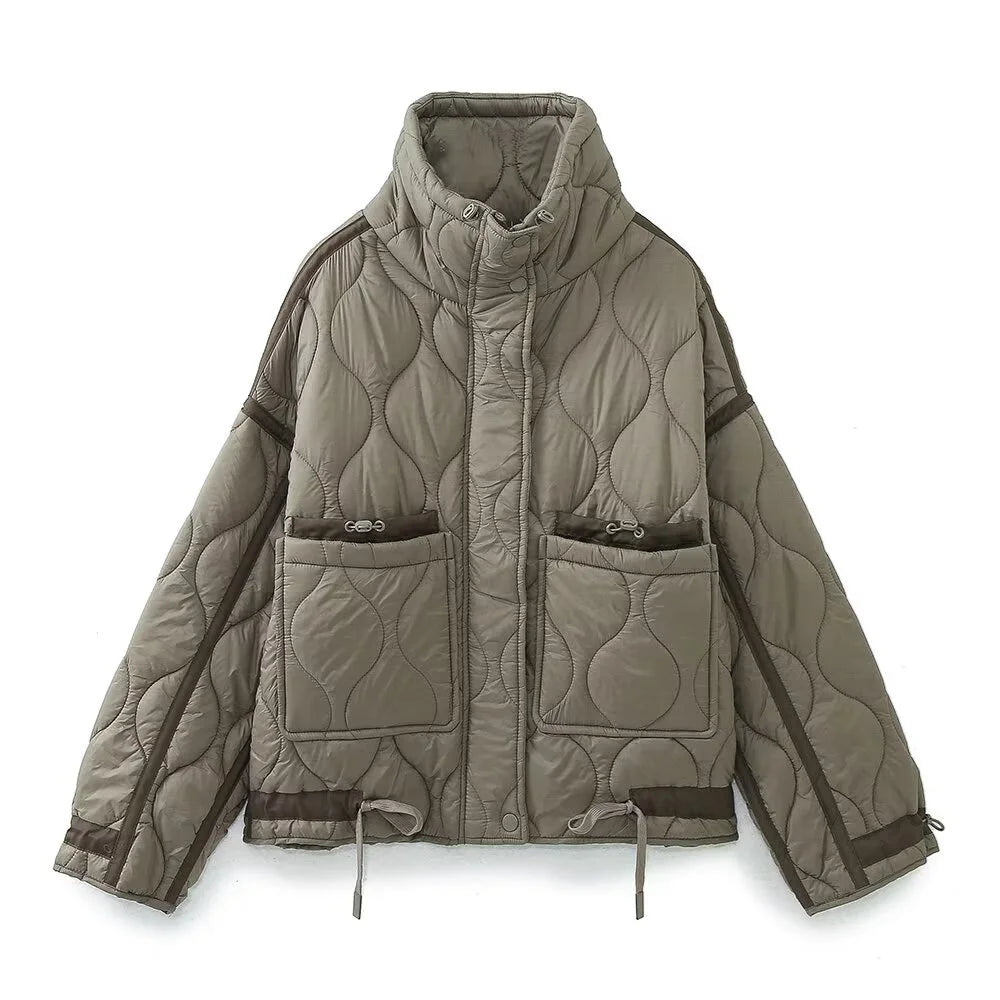 Wave Form Quilted Parka