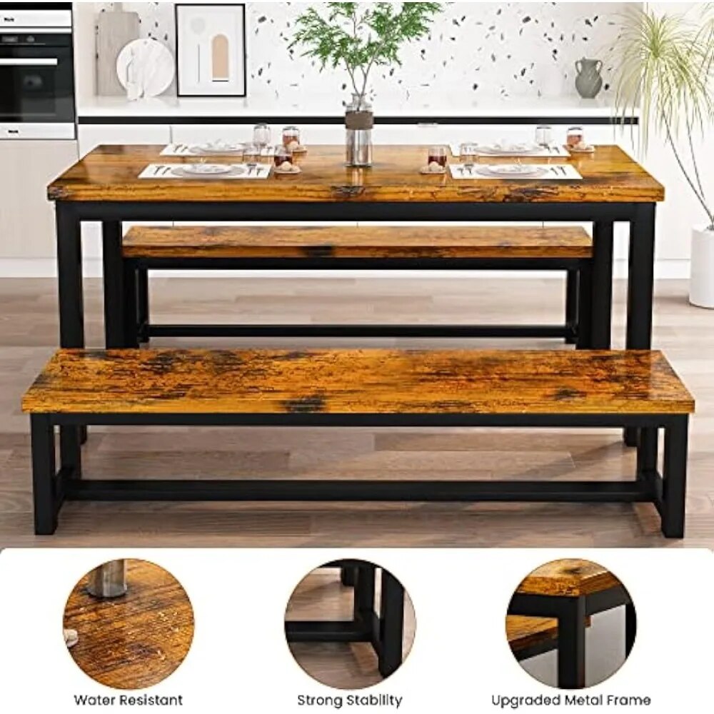 Oakwood Minimalist Dining Table Set