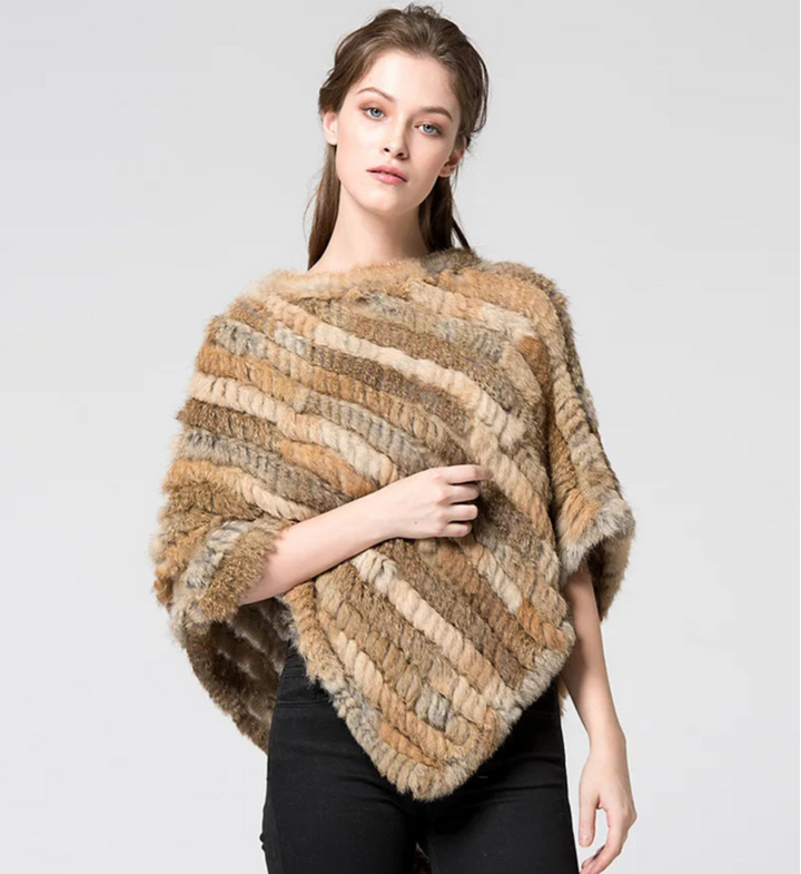 Ellaria Rabbit Fur Poncho