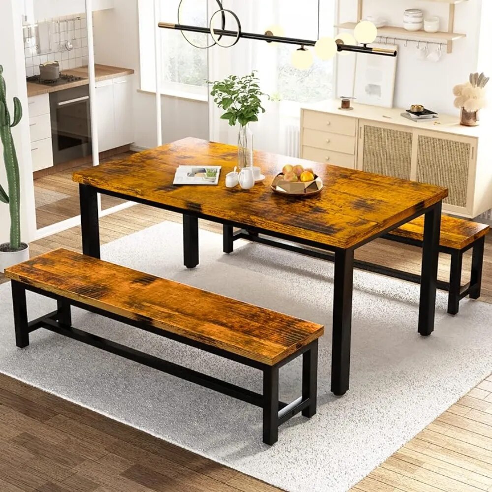 Oakwood Minimalist Dining Table Set