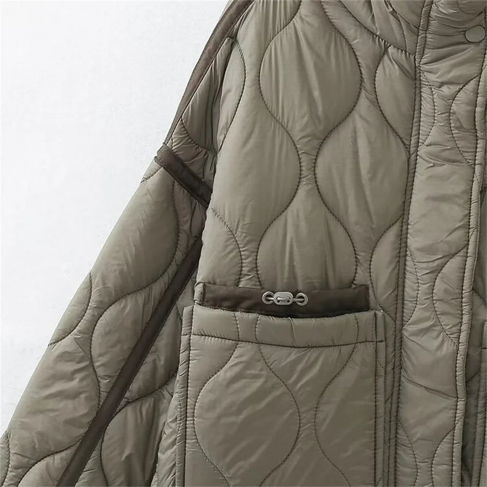 Wave Form Quilted Parka