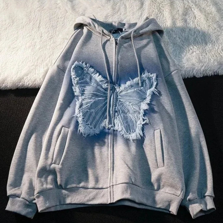 Monarch Dream 3D Patchwork Hoodie