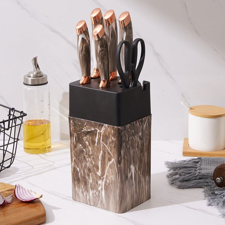 Opulent Marble 7pc Knife Set