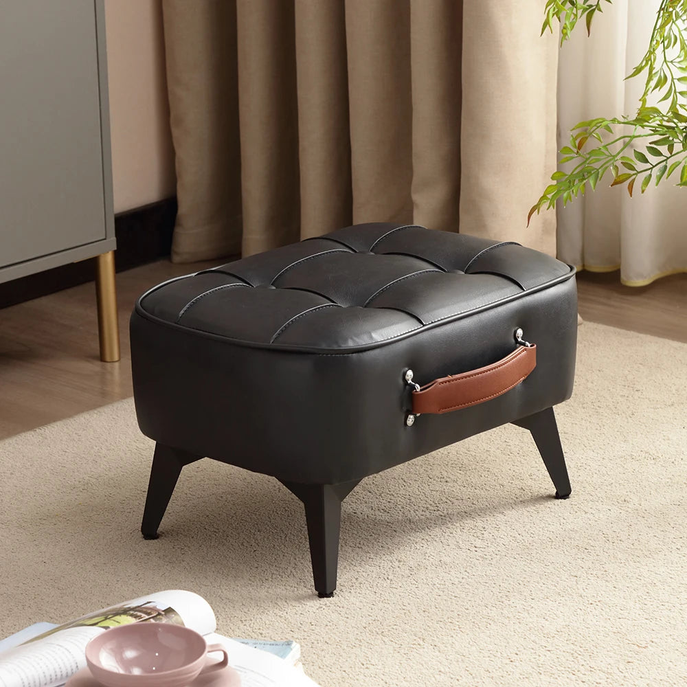 Oakman Leather Ottoman