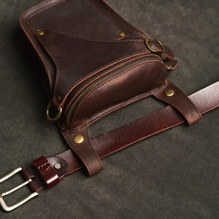 Urban Explorer Leather Waist Bag