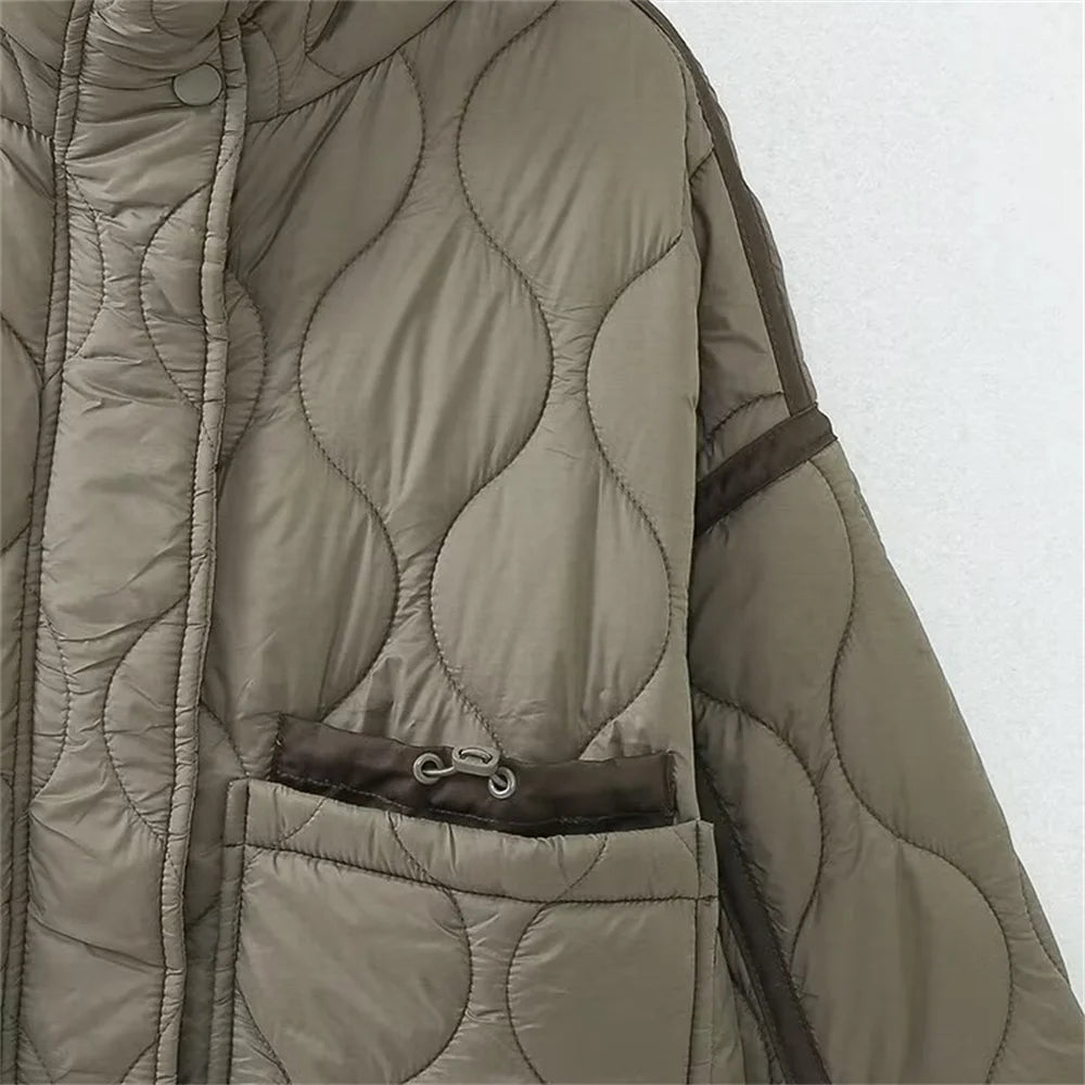 Wave Form Quilted Parka