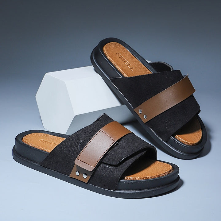 Dionysus Frosted Leather Sandals