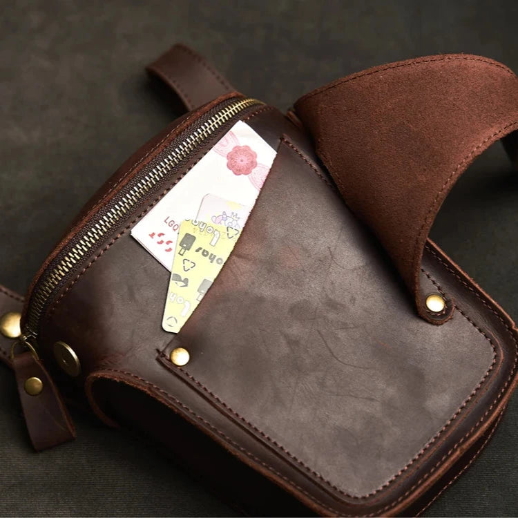 Urban Explorer Leather Waist Bag