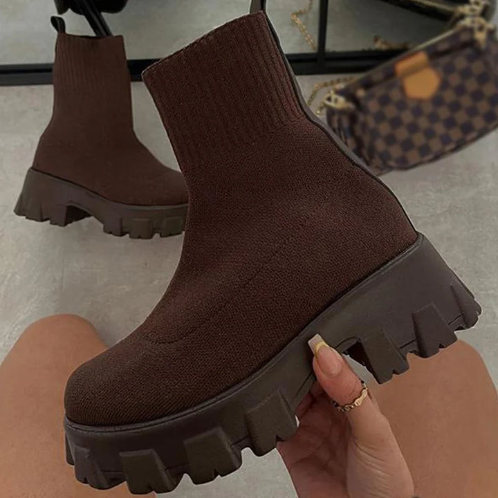 Harley Knit Platform Boots