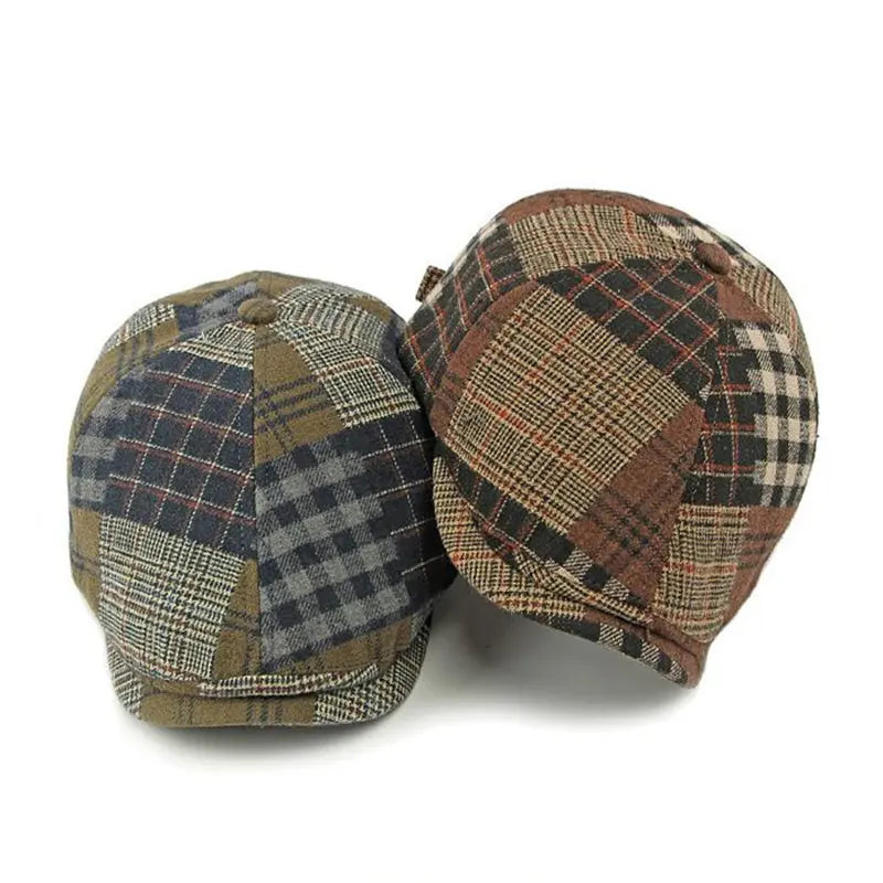 Newsboy Plaid Cap