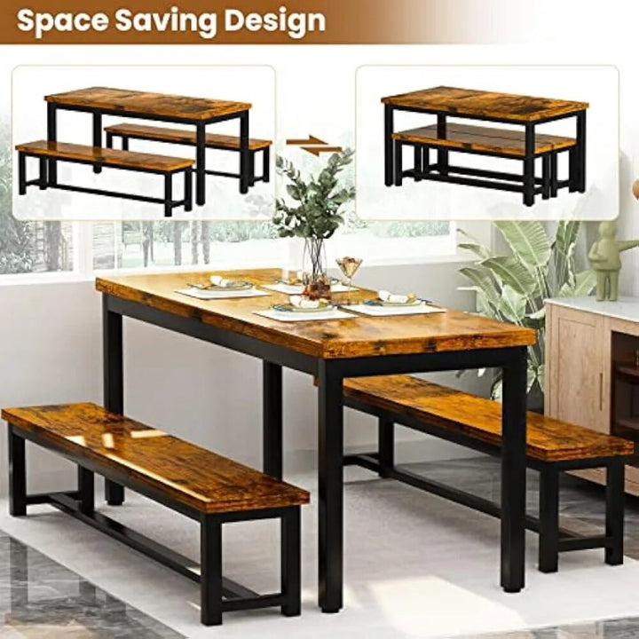 Oakwood Minimalist Dining Table Set