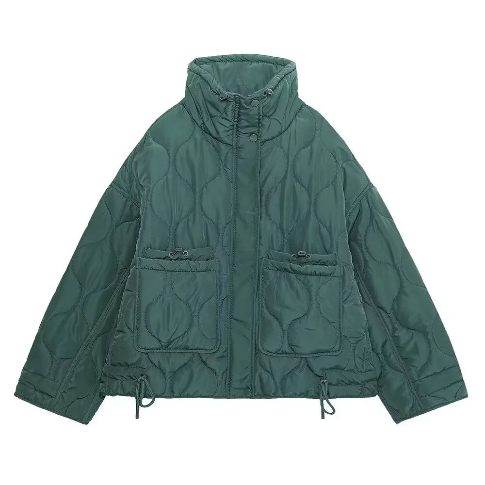 Wave Form Quilted Parka