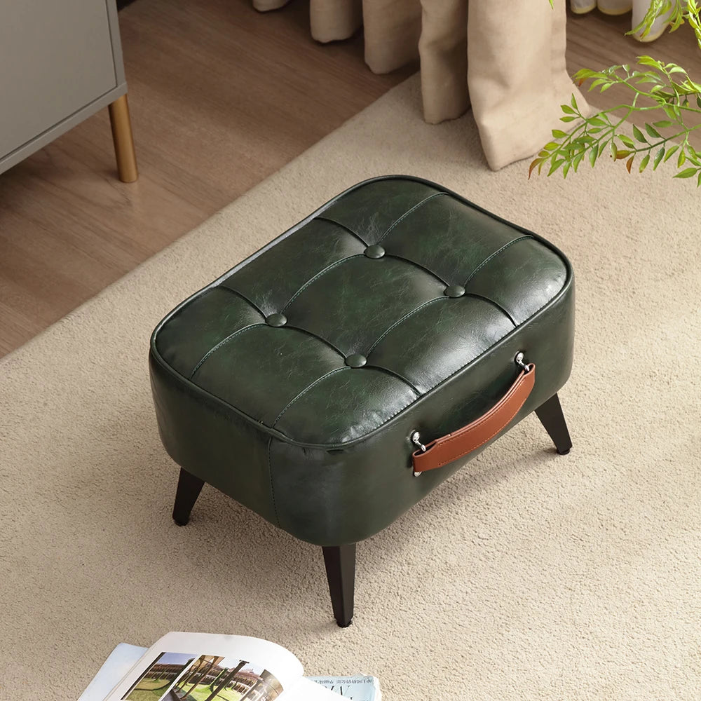 Oakman Leather Ottoman