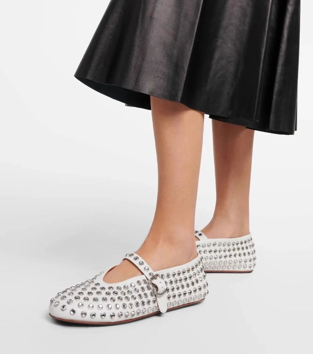 Allure Crystal Embellished Flats