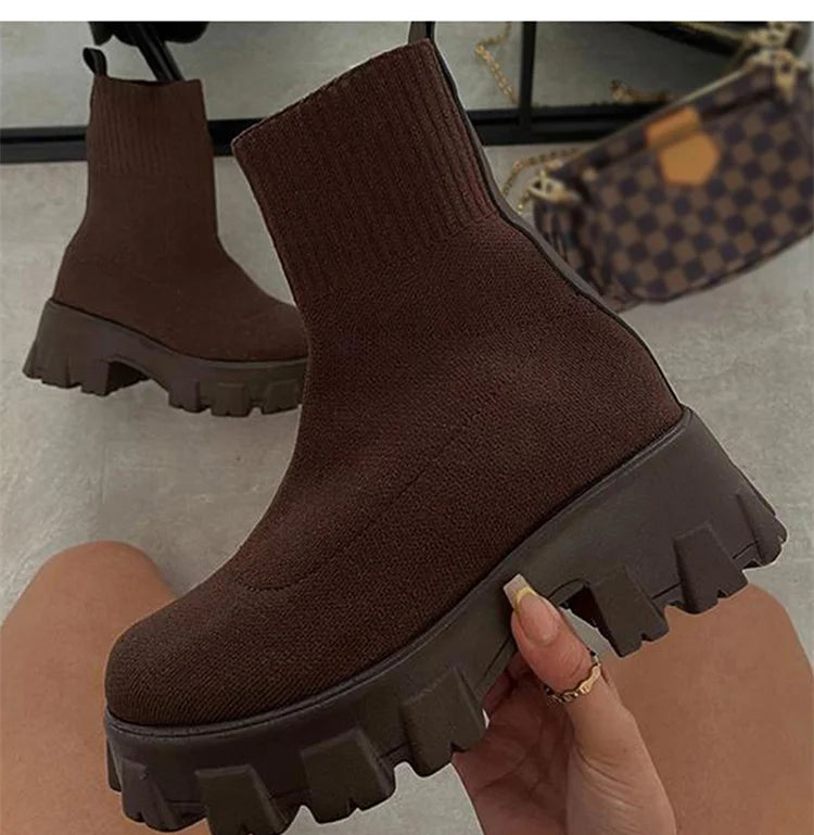 Harley Knit Platform Boots