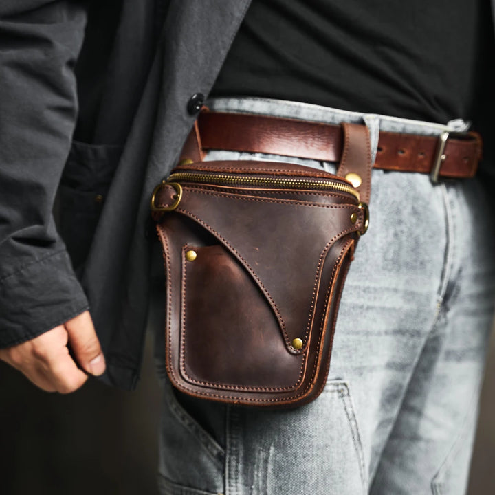 Urban Explorer Leather Waist Bag