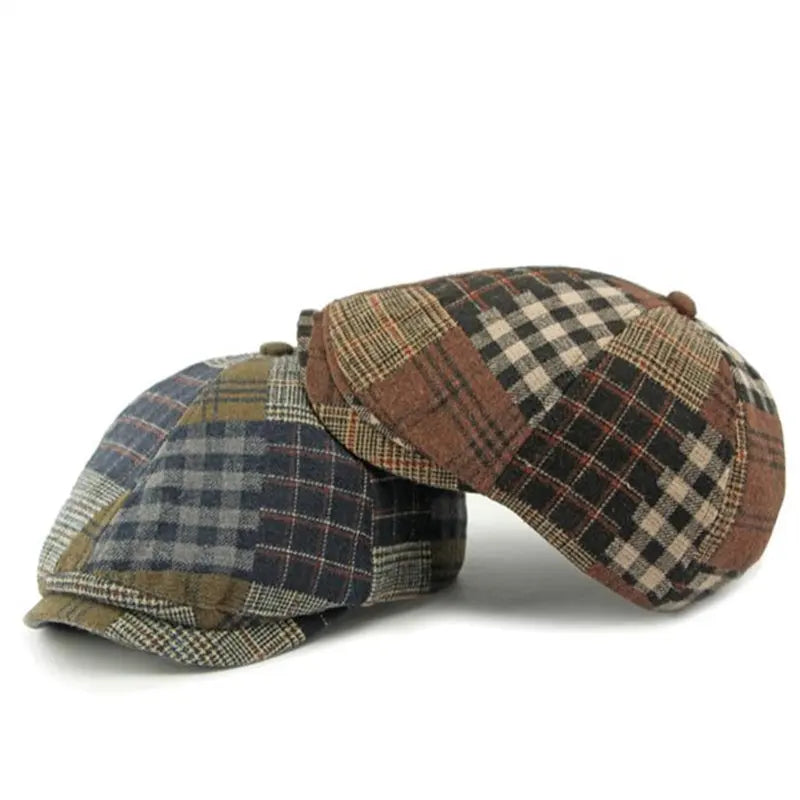 Newsboy Plaid Cap