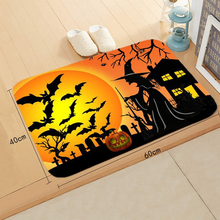 Festive Fright Halloween Welcome Rug