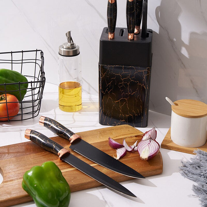 Opulent Marble 7pc Knife Set