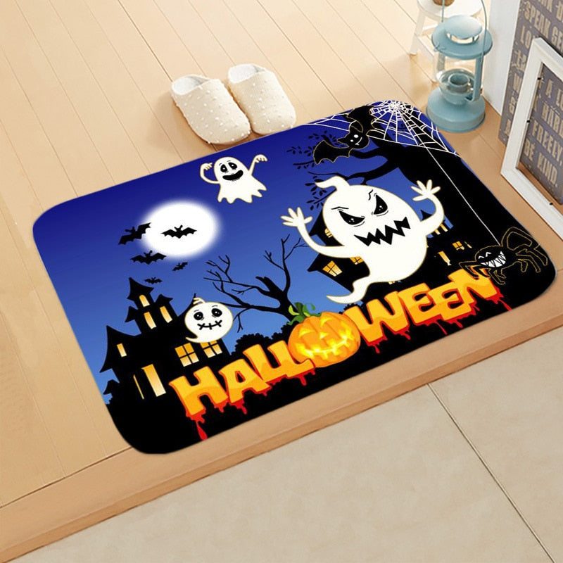 Festive Fright Halloween Welcome Rug