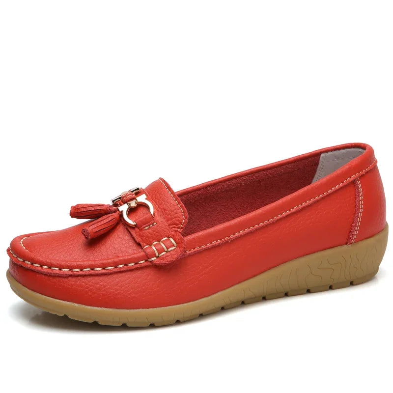 Athena Leather Slip Ons