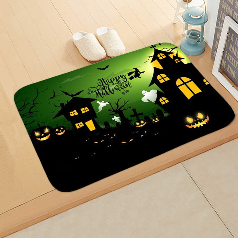 Festive Fright Halloween Welcome Rug