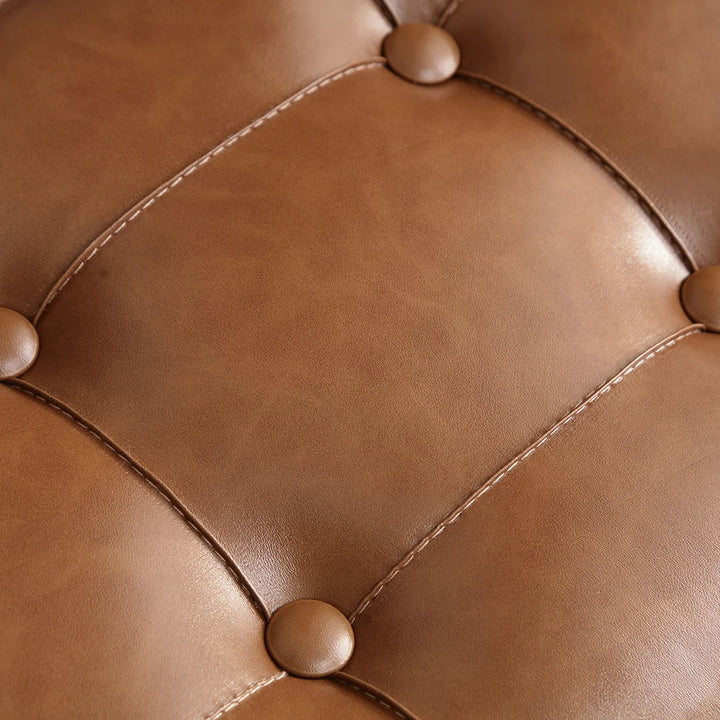 Oakman Leather Ottoman