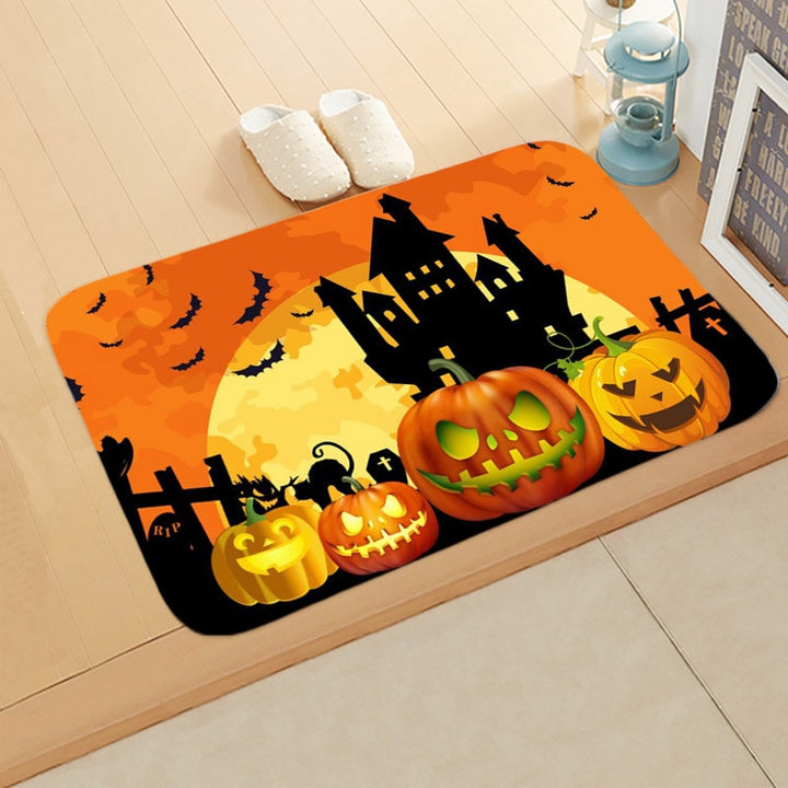 Festive Fright Halloween Welcome Rug