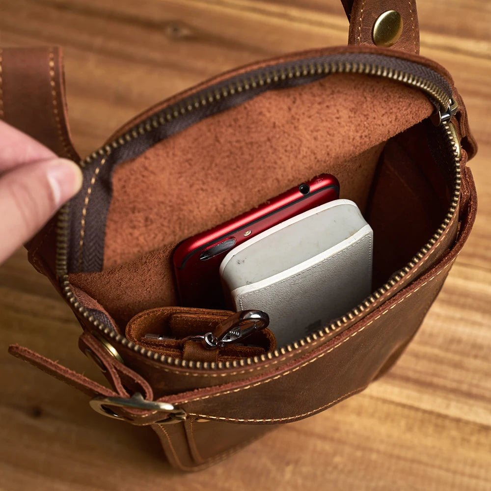 Urban Explorer Leather Waist Bag